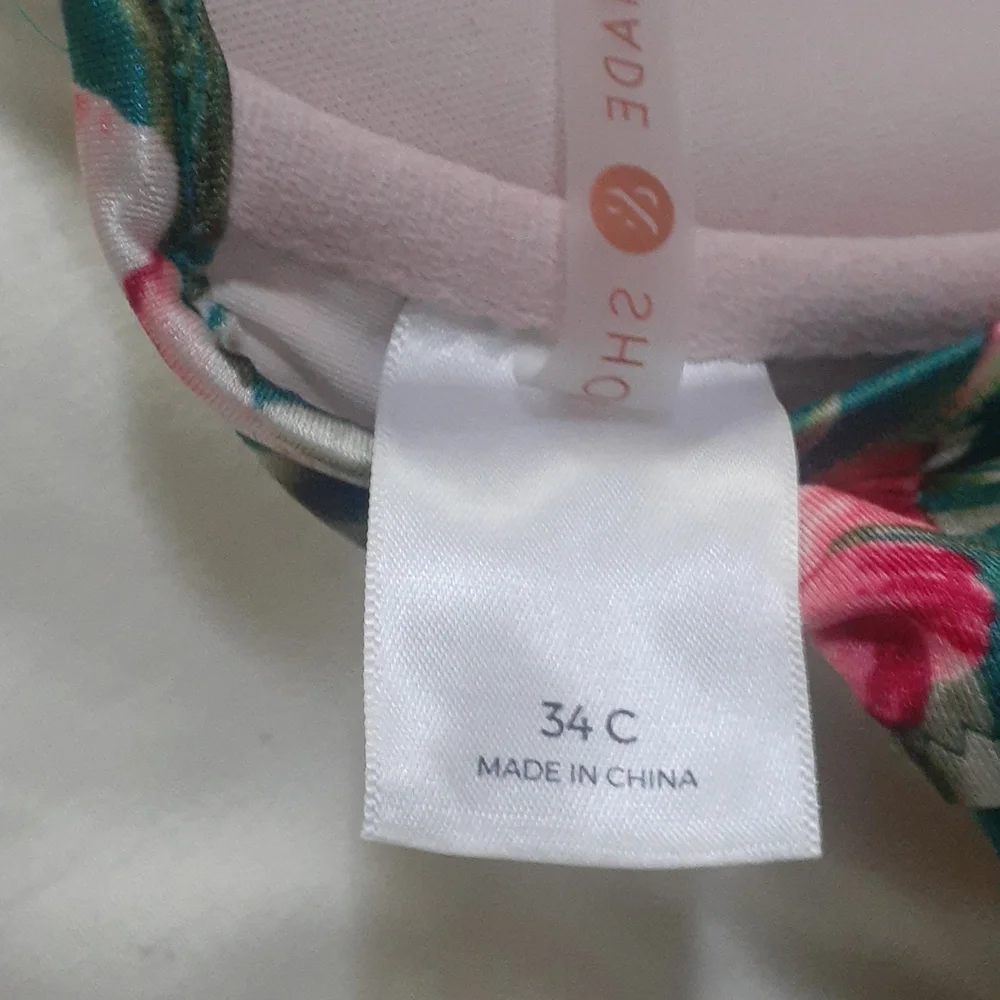 Shade and shore green floral one piece bathing suit size 34C - Picture 8 of 11